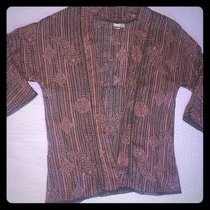 Roxy kimono with boho vibes,crochet details